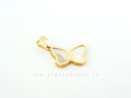 Prívesok zo žltého zlata v tvare motýľa s perleťou na krídlach