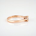 Snubný prsteň z ružového zlata s briliantmi