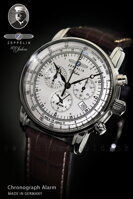 Pánske hodinky Zeppelin 7680-1 s chronografom, dátumom a alarmom