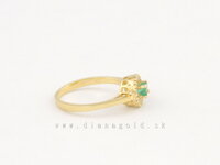 Smaragdový prsteň zo žltého zlata