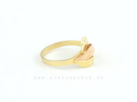 Jemne gravírovaný zlatý prsteň zo žltého a ružového zlata