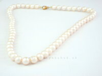 Mierne ružové perlový náhrdelník z kultivovaných sladkovodných periel