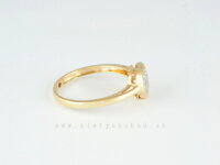 Srdiečkový snubný prsteň s briliantmi zo žltého a bieleho zlata
