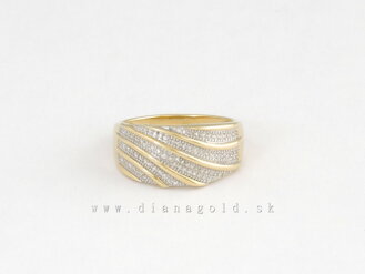 Zlatý prsteň s briliantmi 21803368