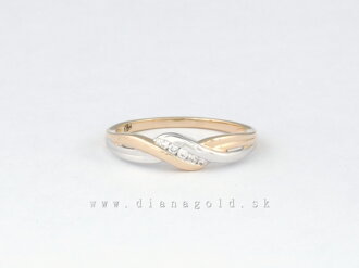 Zlatý prsteň s briliantmi 21803352