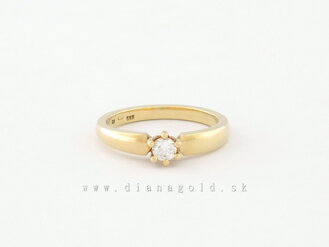 Zlatý prsteň s briliantom 21803387