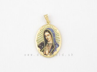 Zlatý prívesok 246305/47 Panna Mária Guadalupská