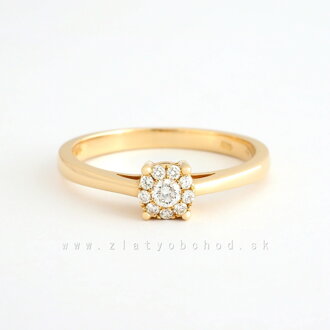 Zlatý prsteň s briliantmi 50-70589-1250F