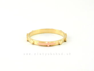 Zlatý ružencový prsteň 221309001/2 veľkosť 58