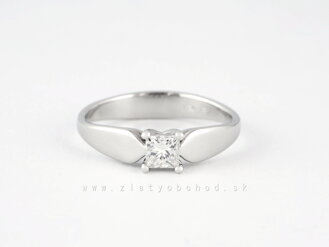 Zlatý prsteň s princess diamantom 224305/01