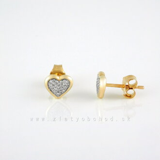 Zlaté náušnice s diamantmi 22203600