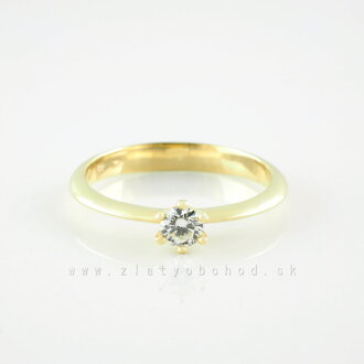 Zlatý prsteň s laboratórne vytvoreným briliantom 22203617