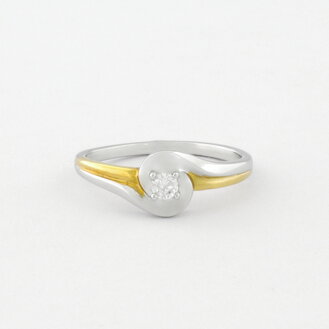 Zlatý prsteň s briliantom 21803386