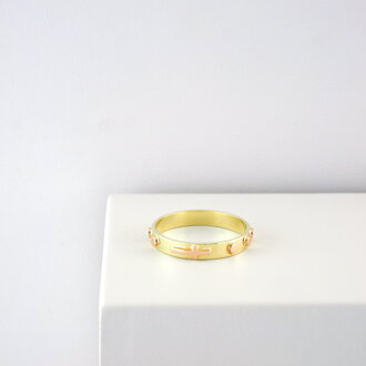 Zlatý ružencový prsteň 221317/2 veľkosť 53