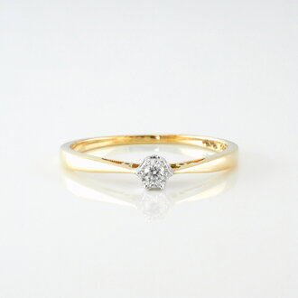 Zlatý prsteň s briliantom 22203675
