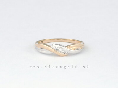 Zlatý prsteň s briliantmi 21803352