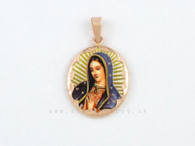 Zlatý prívesok 246305/70 Panna Mária Guadalupská