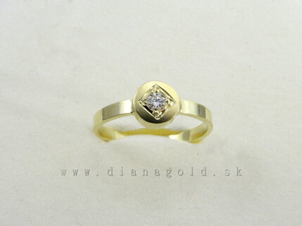 Zlatý prsteň s briliantom 225301001/2