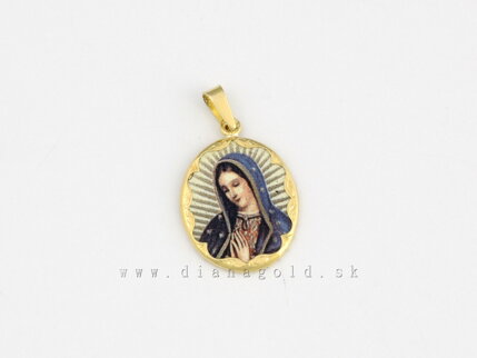 Zlatý prívesok 246305/30 Panna Mária Guadalupská