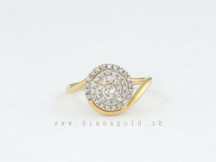 Zlatý prsteň s briliantmi 21803377