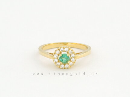 Zlatý prsteň so smaragdom 21803407