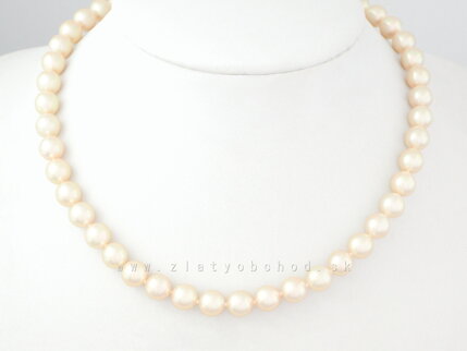 Perlový náhrdelník, morské Akoya perly plm10