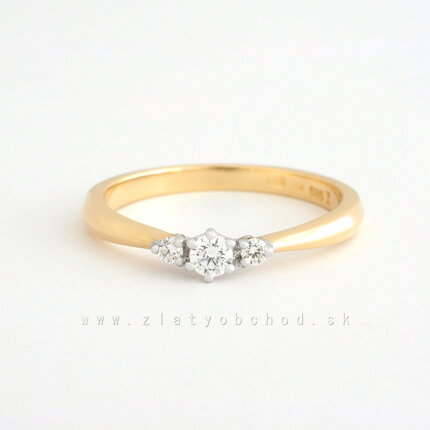 Zlatý prsteň s briliantmi 50-00546-1252F