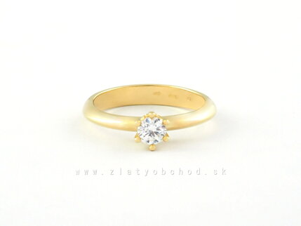 Zlatý prsteň s briliantom 21803504
