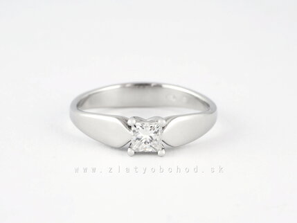 Zlatý prsteň s princess diamantom 224305/01