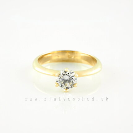 Zlatý prsteň s laboratórne vytvoreným briliantom 22203617V