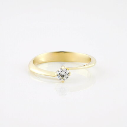 Zlatý prsteň s laboratórne vytvoreným briliantom 22403734