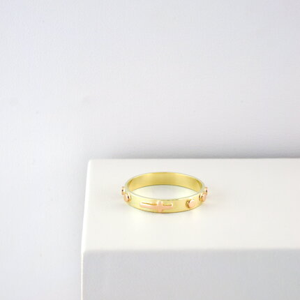 Zlatý ružencový prsteň 221317/2 veľkosť 50