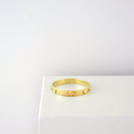 Zlatý ružencový prsteň 221317/3 veľkosť 52