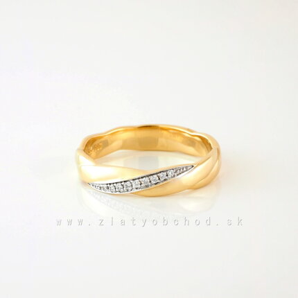 Zlatý prsteň s briliantmi 22203626